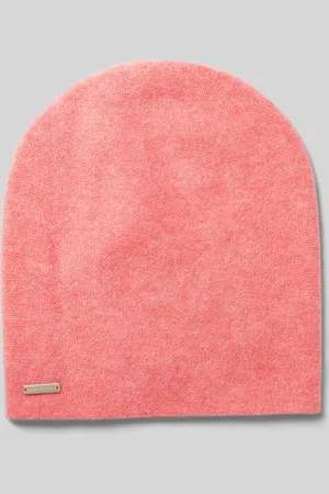 Seeberger Czapka beanie z czystego kaszmiru z detalem z logo
