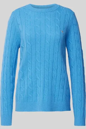 GANT Sweter z dzianiny z wzorem warkocza
