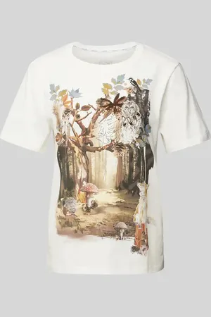 Marc Cain T-shirt z nadrukowanym motywem