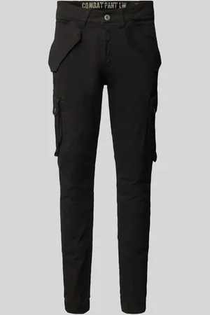 Alpha Industries Spodnie cargo o kroju tapered fit z kieszeniami z patką model ‘COMBAT PANT’