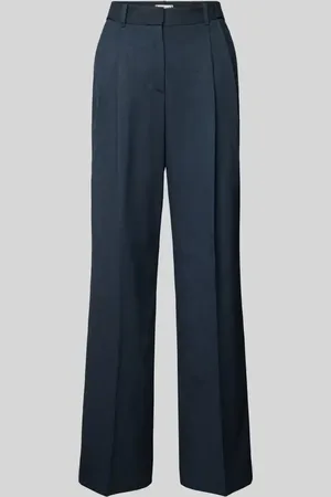 Tommy Hilfiger Spodnie o kroju relaxed fit z zakładkami w pasie w kant