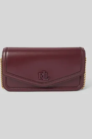 Ralph Lauren Torba na ramię ze skóry owczej z detalem z logo model ‘SAWYER’