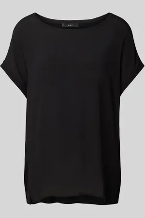 Oui T-shirt z wiskozy z bocznymi rozcięciami model ‘AYANO’