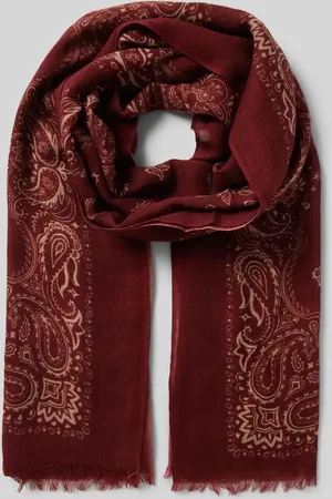 HARTFORD Szal z wełny z frędzlami model ‘Bandana’