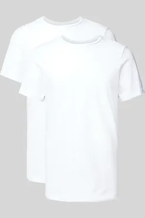 Bread & Boxers T-shirt z prążkowanym okrągłym dekoltem