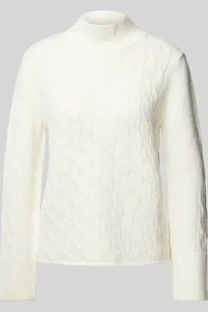 monari Sweter z dzianiny z prążkowanymi wykończeniami