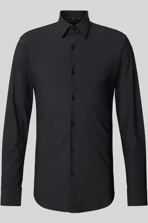 HUGO BOSS Koszula biznesowa o kroju slim fit z drobnego twillu z dodatkiem streczu