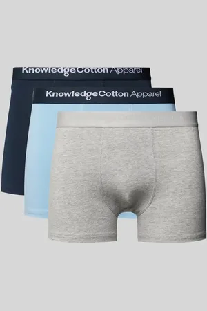 Knowledge Cotton Apparal Bokserki z elastycznym paskiem z logo w zestawie 3 szt.