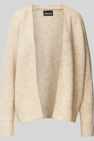 Pieces® Kardigan o kroju regular fit z dodatkiem wełny z efektem melanżu model ‘ELLEN’