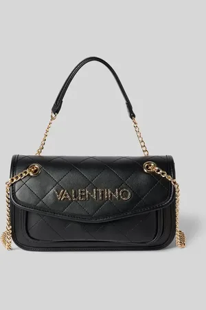 VALENTINO Torebka z pikowaniem i aplikacją z logo model ‘MANSION’