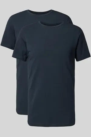 Bread & Boxers T-shirt z prążkowanym okrągłym dekoltem