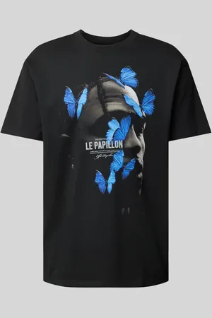 Mister Tee T-shirt z nadrukiem z motywem model ‘LE PAPILLON’