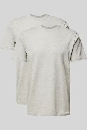 Ragman T-shirt z prążkowanym okrągłym dekoltem