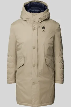 Blauer Parka z kapturem model ‘FALCON’