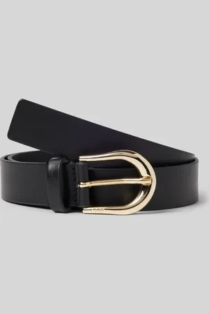 HUGO BOSS Pasek ze skóry bydlęcej ze sprzączką model ‘Carol’