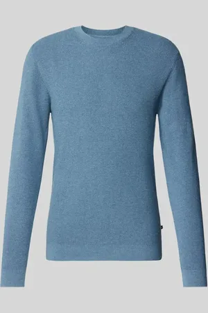 Matinique Sweter z dzianiny z okrągłym dekoltem model ‘lagoon’
