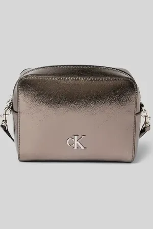 Calvin Klein Torebka z efektem błyszczącym i aplikacją z logo