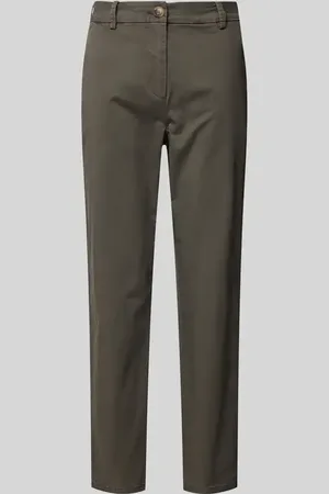 VERO MODA Chinosy o kroju tapered leg z guzikiem z imitacji rogu model ‘CHRISTY’