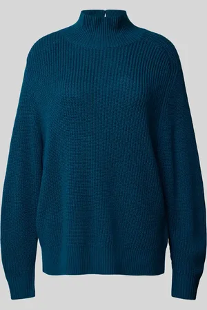 Windsor Sweter z dzianiny z żywej wełny ze stójką