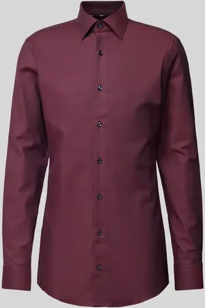 HUGO BOSS Koszula biznesowa o kroju slim fit z bardzo długim rękawem model ‘Hank’