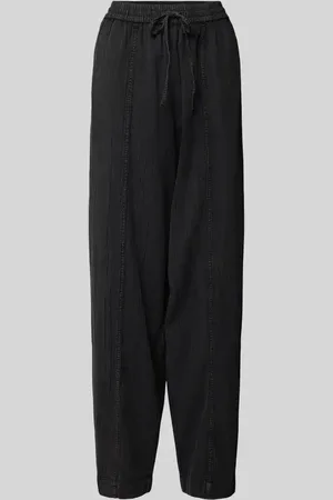 VERO MODA Spodnie szerokie o kroju comfort fit z imitacji denimu model ‘ANDIE’
