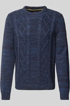 Lerros Sweter z dzianiny z prążkowanymi wykończeniami