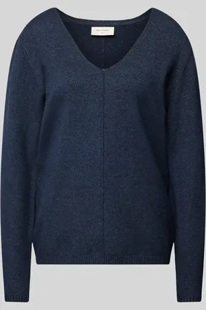 Freequent Sweter z dzianiny z dekoltem w serek model ‘Claura’