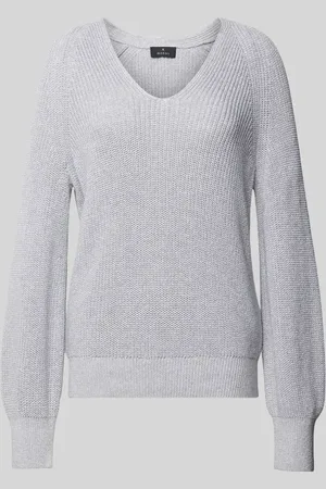 monari Sweter z dzianiny z dekoltem w serek