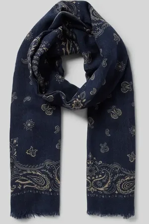 HARTFORD Szal z wełny z frędzlami model ‘Bandana’