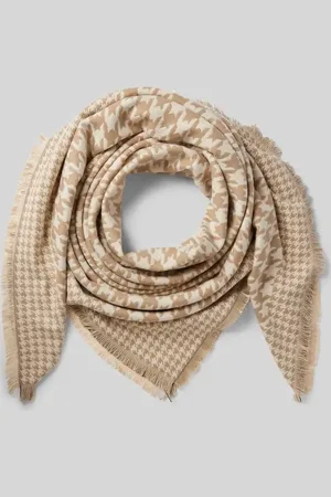 Kurt Beines Szal z frędzlami model ‘Houndstooth Triangular’