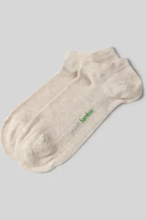 Camano Krótkie skarpety z wyhaftowanym logo w zestawie 2 szt. model ‘Bamboo’