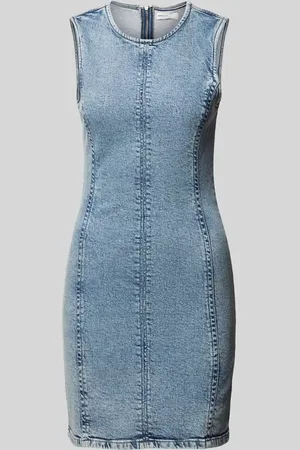 Gina Tricot Sukienka jeansowa z okrągłym dekoltem