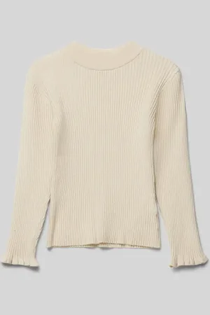NAME IT Bluzka o kroju slim fit z długim rękawem i okrągłym dekoltem model ‘VIANNA’