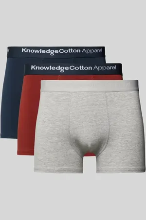 Knowledge Cotton Apparal Bokserki z elastycznym paskiem z logo w zestawie 3 szt.