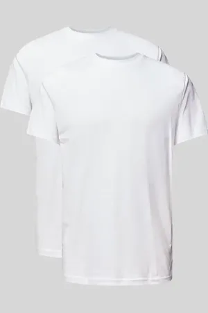 Ragman T-shirt z prążkowanym okrągłym dekoltem