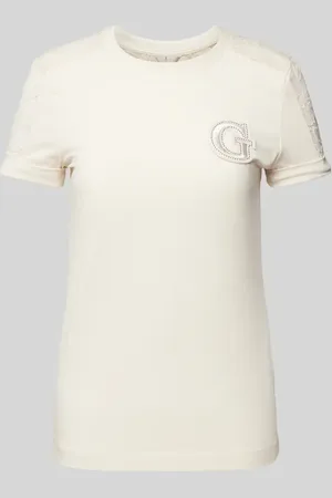 Guess T-shirt z naszywką z logo