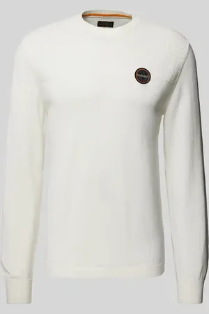 Napapijri Sweter z dzianiny z wyhaftowanym logo model ‘DERRI’