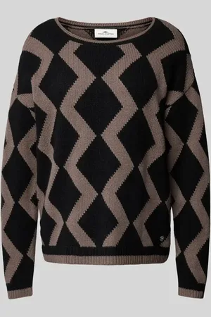 Fynch-Hatton Sweter z dzianiny o kroju oversized z prążkowanymi wykończeniami