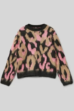 ONLY Sweter z dzianiny o kroju regular fit z abstrakcyjnym wzorem model ‘WILD’