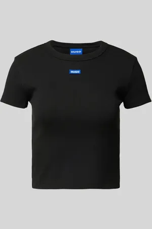 Hugo Blue T-shirt krótki z detale z logo