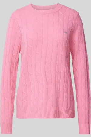 GANT Sweter z dzianiny z wzorem warkocza