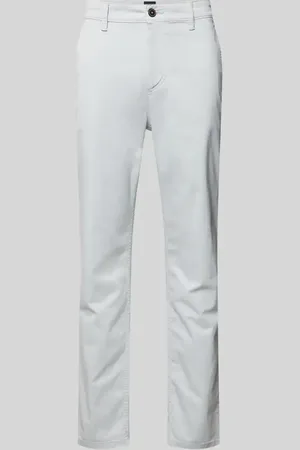 HUGO BOSS Chinosy o kroju slim fit z detalem z logo
