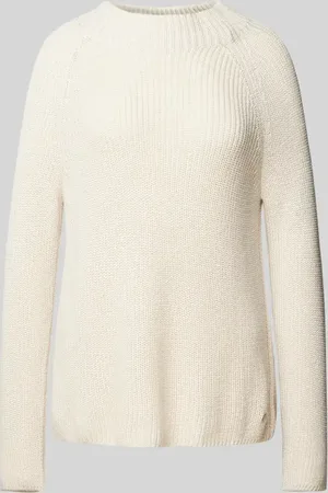 monari Sweter z dzianiny z okrągłym dekoltem i detalem z logo