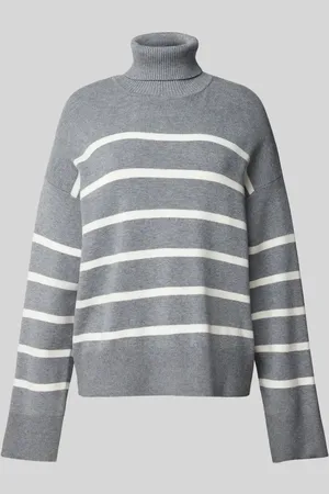 SELECTED Sweter z dzianiny z golfem model ‘KAMMA’