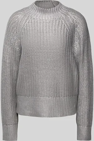 Y.A.S Sweter z dzianiny z prążkowanymi wykończeniami model ‘MARISSI’