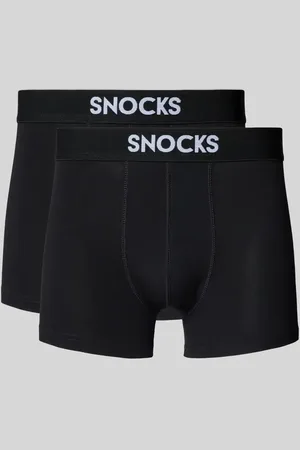 Snocks Obcisłe bokserki z elastycznym paskiem z logo w zestawie 2 szt
