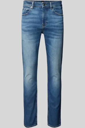 HUGO BOSS Jeansy o kroju regular fit z naszywką z logo model ‘Delaware’