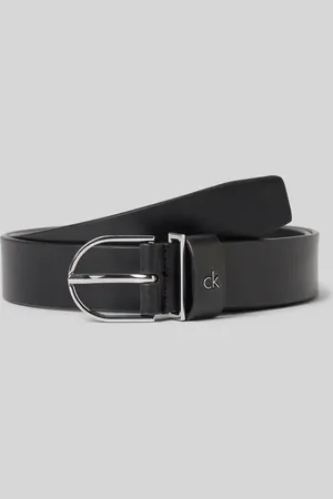 Calvin Klein Pasek ze skóry bawolej ze sprzączką