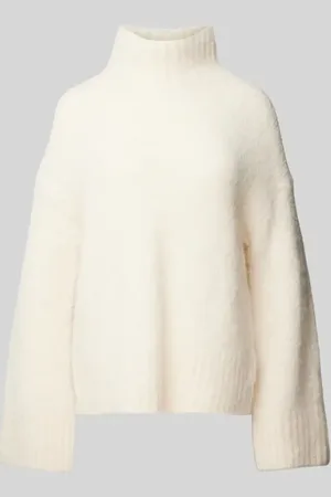 SELECTED Sweter z dzianiny ze stójką model ‘GABELLA’