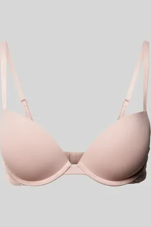 Calvin Klein Biustonosz push up z obszyciem z koronki model ‘ATTRACTION PUSH UP PLUNGE’